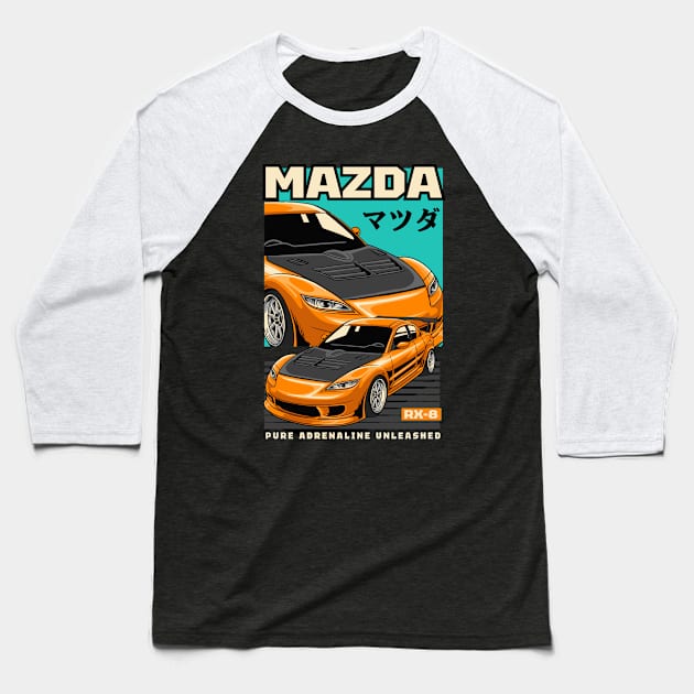 RX-8 Nostalgia Baseball T-Shirt by Harrisaputra